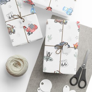 Cars Wrapping Paper, Lightning McQueen and Friends Gift Wrapping Paper, Christmas Wrapping Paper image 2