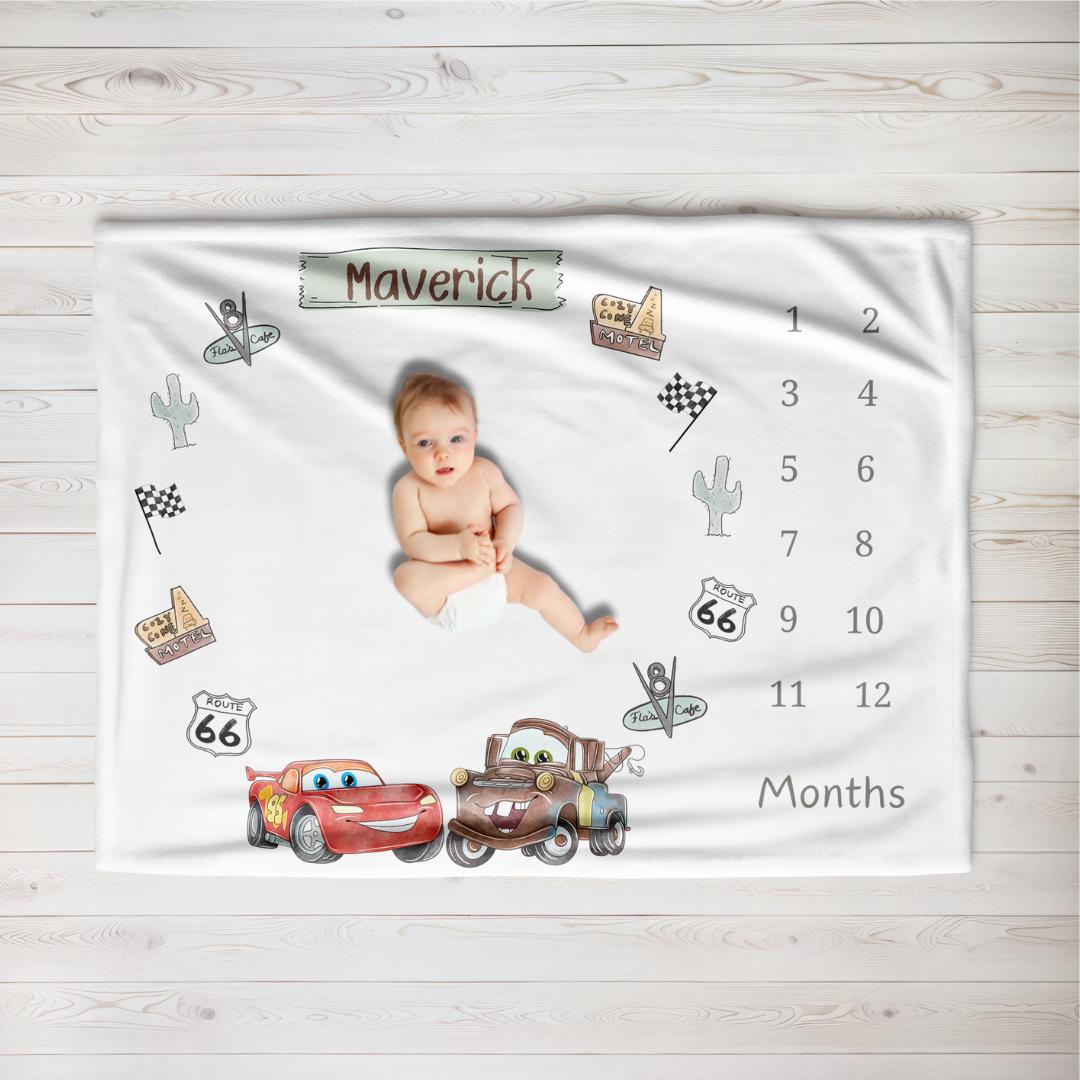 Cars Milestone Blanket