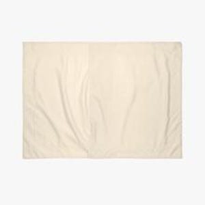 May include: A plain, off-white, rectangular throw pillow.