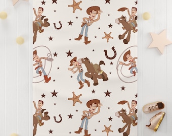 Toy Story Soft Fleece Baby Blanket, Woody Nursery Blanket, Gift for baby, Cowboy Nursery