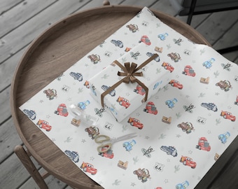 Autos Geschenkpapier, Lightning McQueen und Freunde Geschenkpapier, Weihnachtsgeschenkpapier