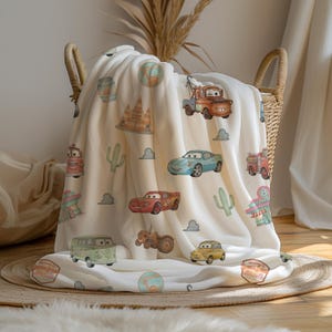 Manta de felpa de terciopelo de la película Cars para niños