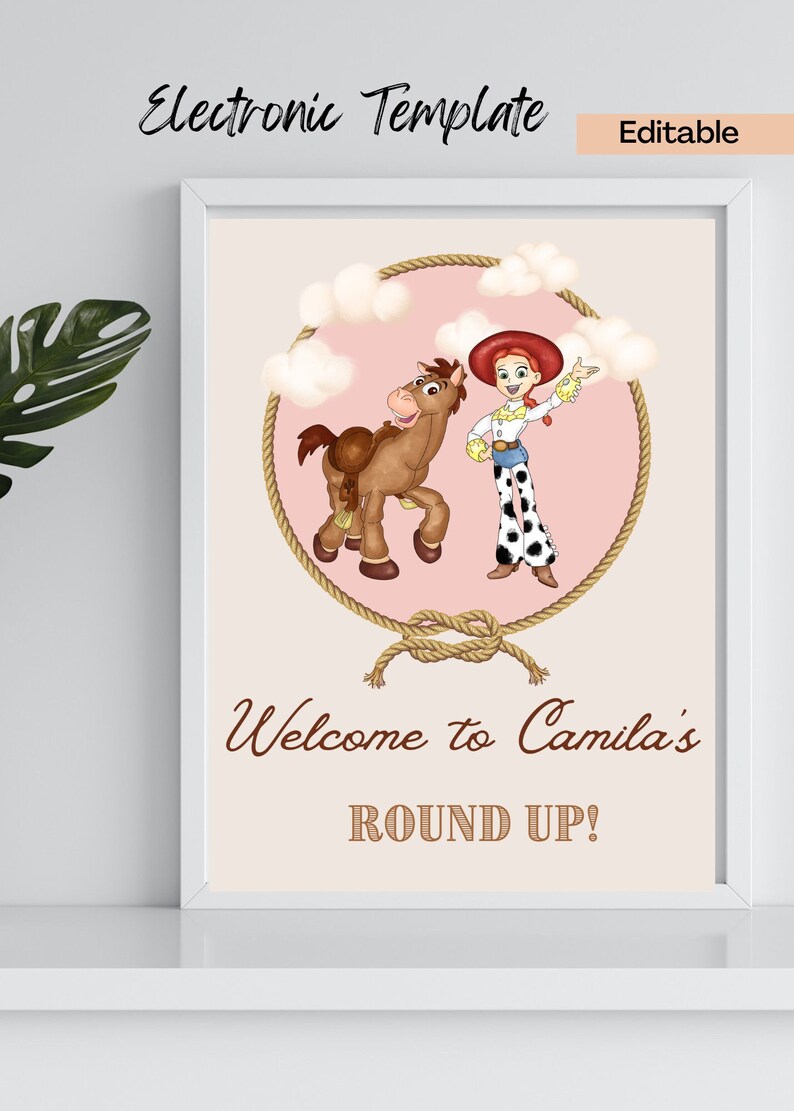 Jessie and Bullseye Welcome Poster Digital Template - Etsy Australia