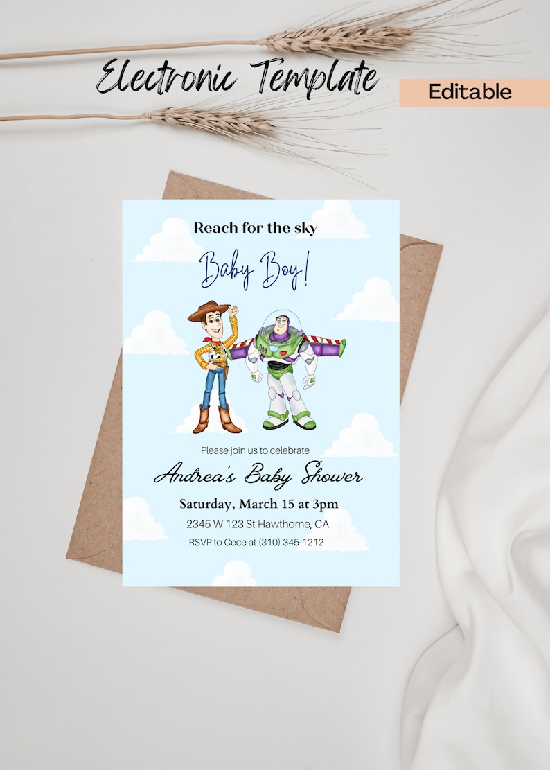 Toy Story Baby Shower Invitation Its a Boy Baby Shower Etsy