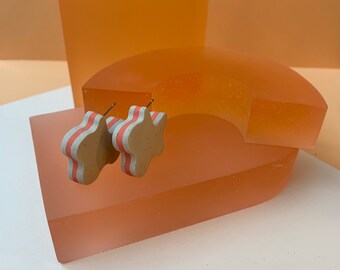CHUNKY BLOB OHRSTECKER - Drachenfrucht/Erdbeere/Drachenfrucht