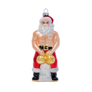Big Balls Claus Christmas Ornament, Adult R-Rated Ornaments, Dirty Santa Claus Ornament, Funny Holiday Gift