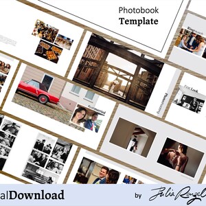 InDesign Template for Photo Book Wedding Square 21x21 Modern Design