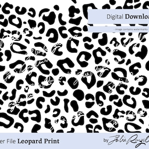 Leopard Print Pattern - Leopard pattern as .svg and .png file for plotters