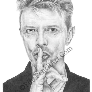 David Bowie - Limited Edition Fine Art Pencil Portrait - A2 Print