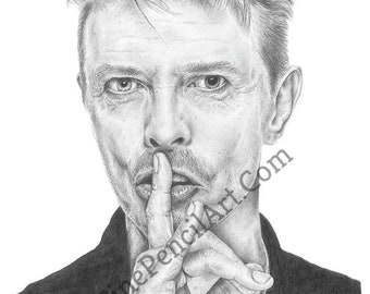 David Bowie - Limited Edition Fine Art Pencil Portrait - A2 Print