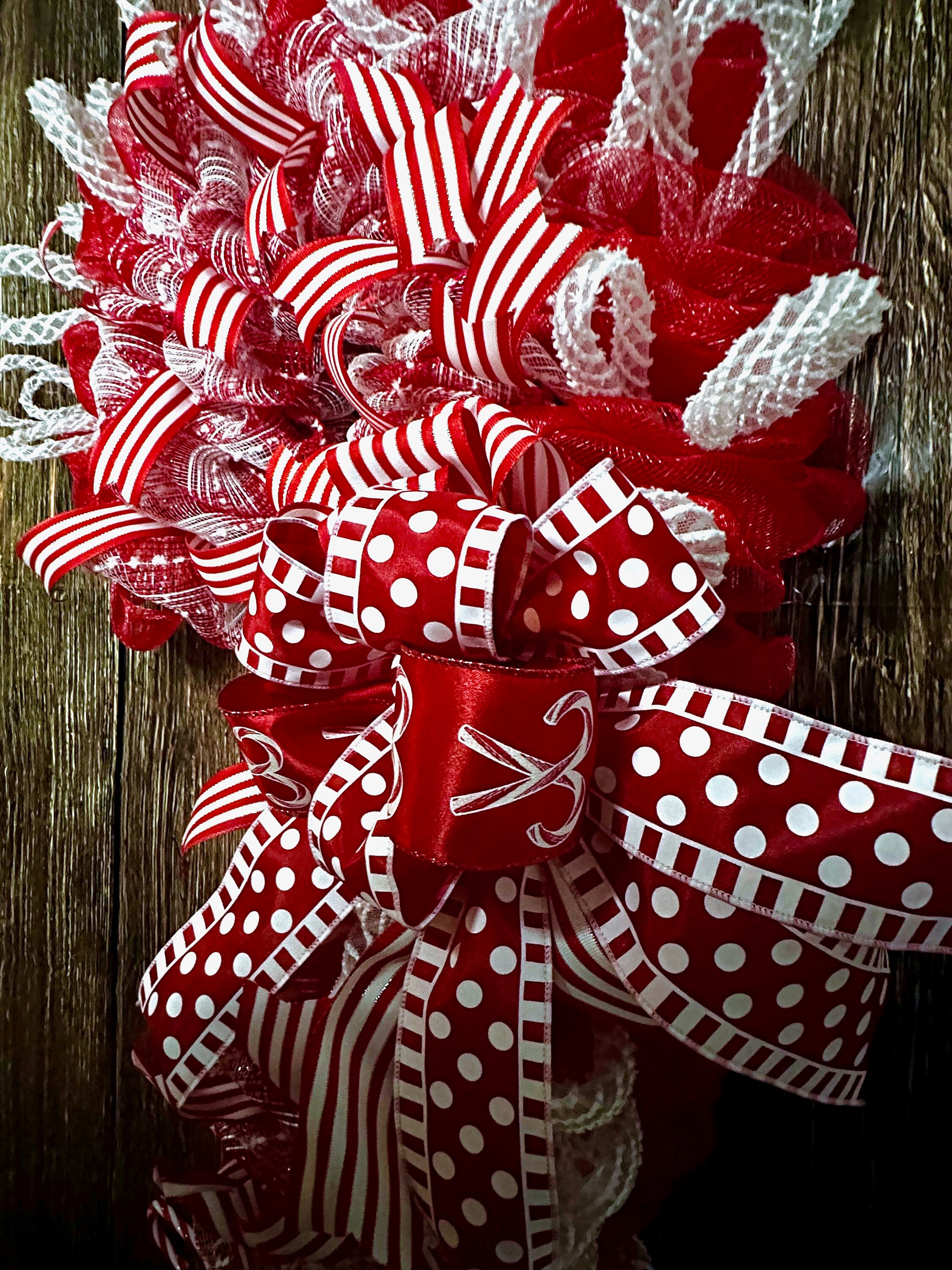 Candy Cane Wreath Christmas Candy Cane Christmas Door Hanger Candy Cane