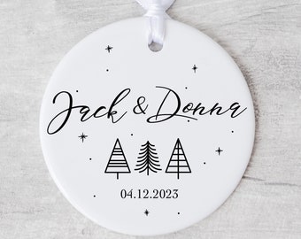 Couples Name Ornament, Relationship Ornament, Engagement Ornament, Custom Ornament, Wedding Ornament, Engagement Gift, Wedding2024