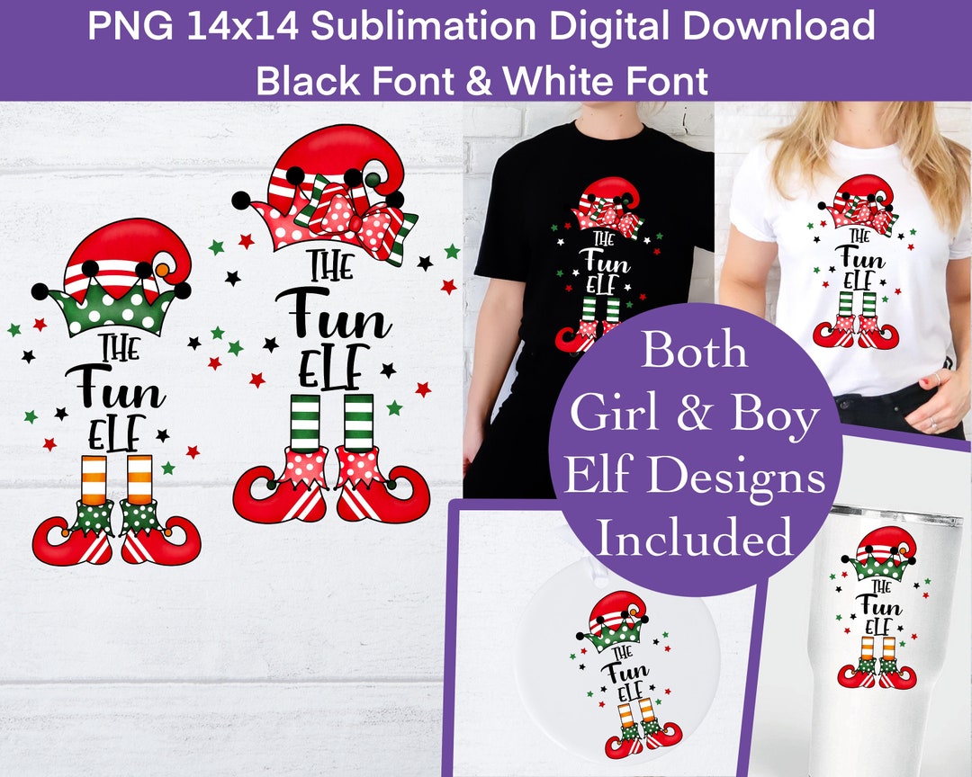 Funny Elf Christmas Shirt Design, Digital Download, the Fun Elf Design