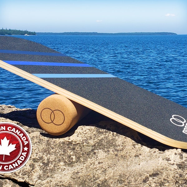 Orbsoul Balance Board Trainer (Made in Canada, FREE SHIPPING) -  Premium Canadian Maple Deck & 100% All-Natural Cork Roller