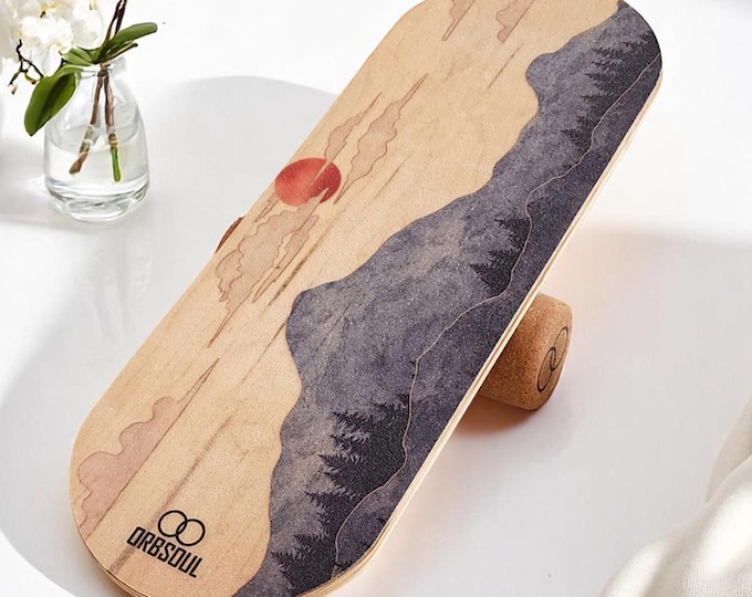 Eco-friendly Core Balance Board Trainer (Made in Canada) — For core strength, stability training, home workouts, for athletes and artists