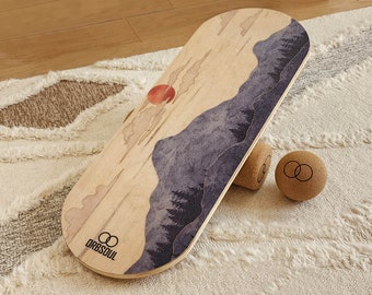 Orbsoul Core Pro™ Balance Board Trainer - Tabla de yoga totalmente natural hecha a mano