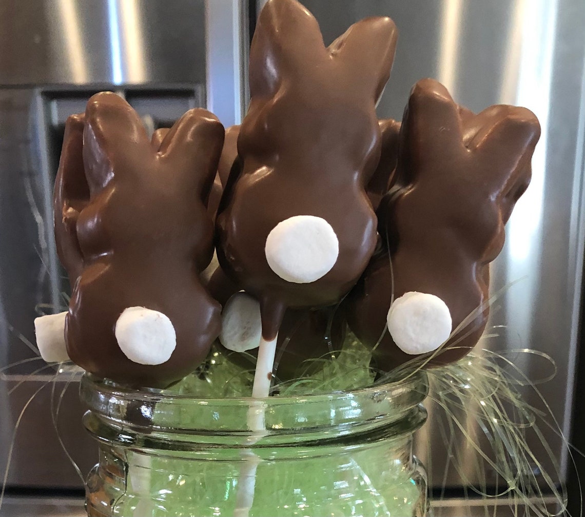 Chocolate Dipped Marshmallow Bunnies Etsy Hong Kong