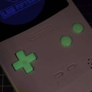 Bedruckte Resin Buttons für Game Boy Color Leuchten im Dunkeln Grün
