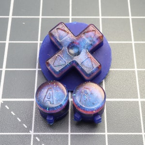 Game Boy Advance Custom Resin Buttons Cosmic Blue