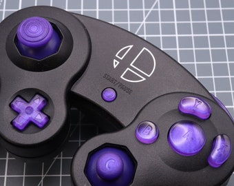 Nintendo GameCube Custom Resin Buttons Grape Candy Purple