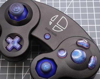Nintendo GameCube Custom Resin Buttons Cosmic Blue