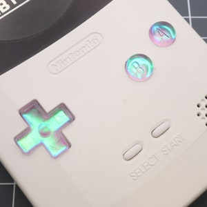 Game Boy Farbe Benutzerdefinierte Harz Buttons Coole Opal Dichroic-Effekt