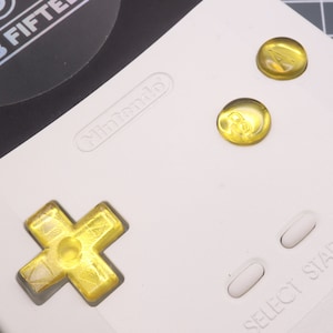Botões de resina personalizados Game Boy Color Chrome Gold