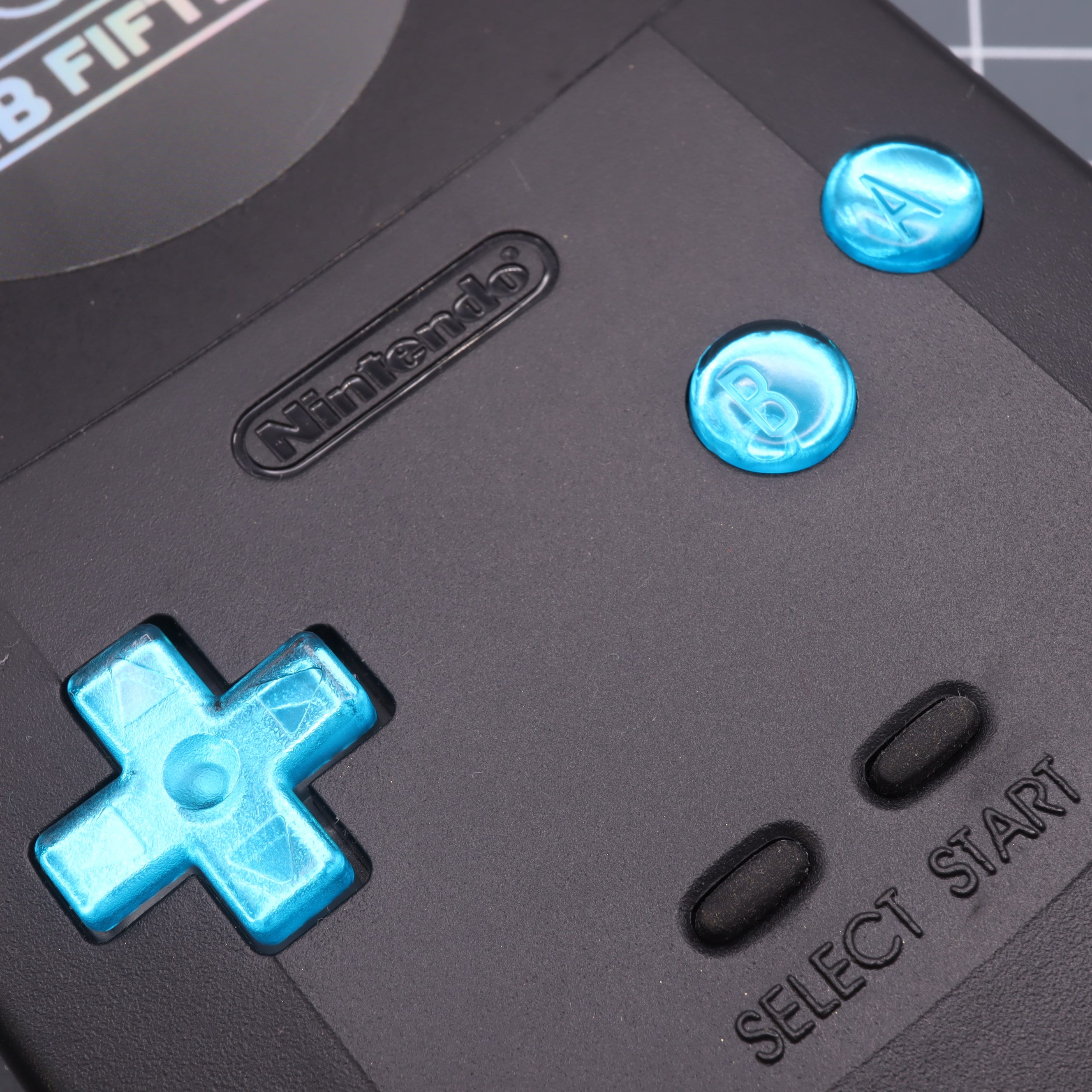 Visual Gameboy Buttons Game Boy Color Custom Resin Buttons Chrome Blue - Etsy