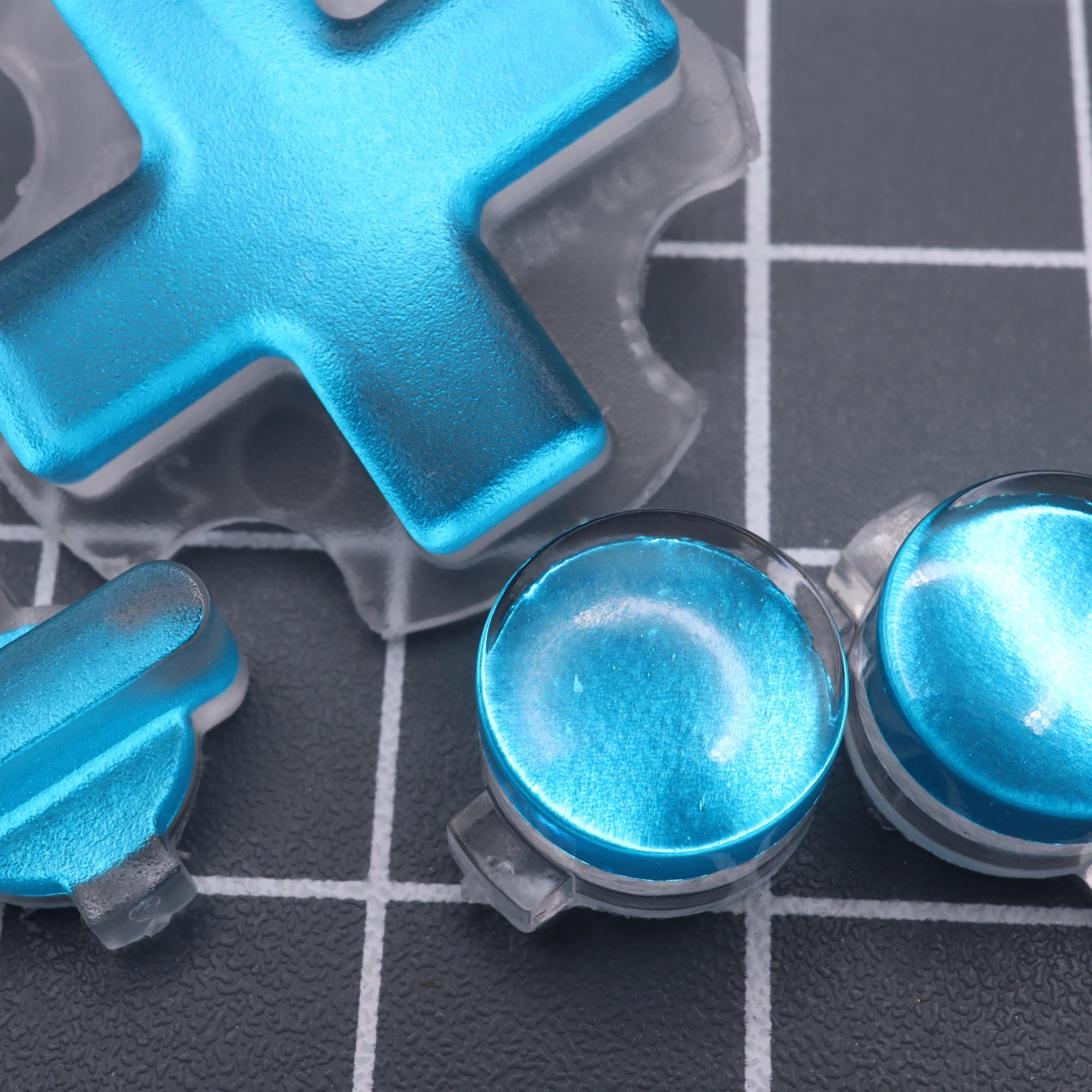 Integrum Retro Button Modretro Chromatic - Custom Button - Chrome Blue - Etsy
