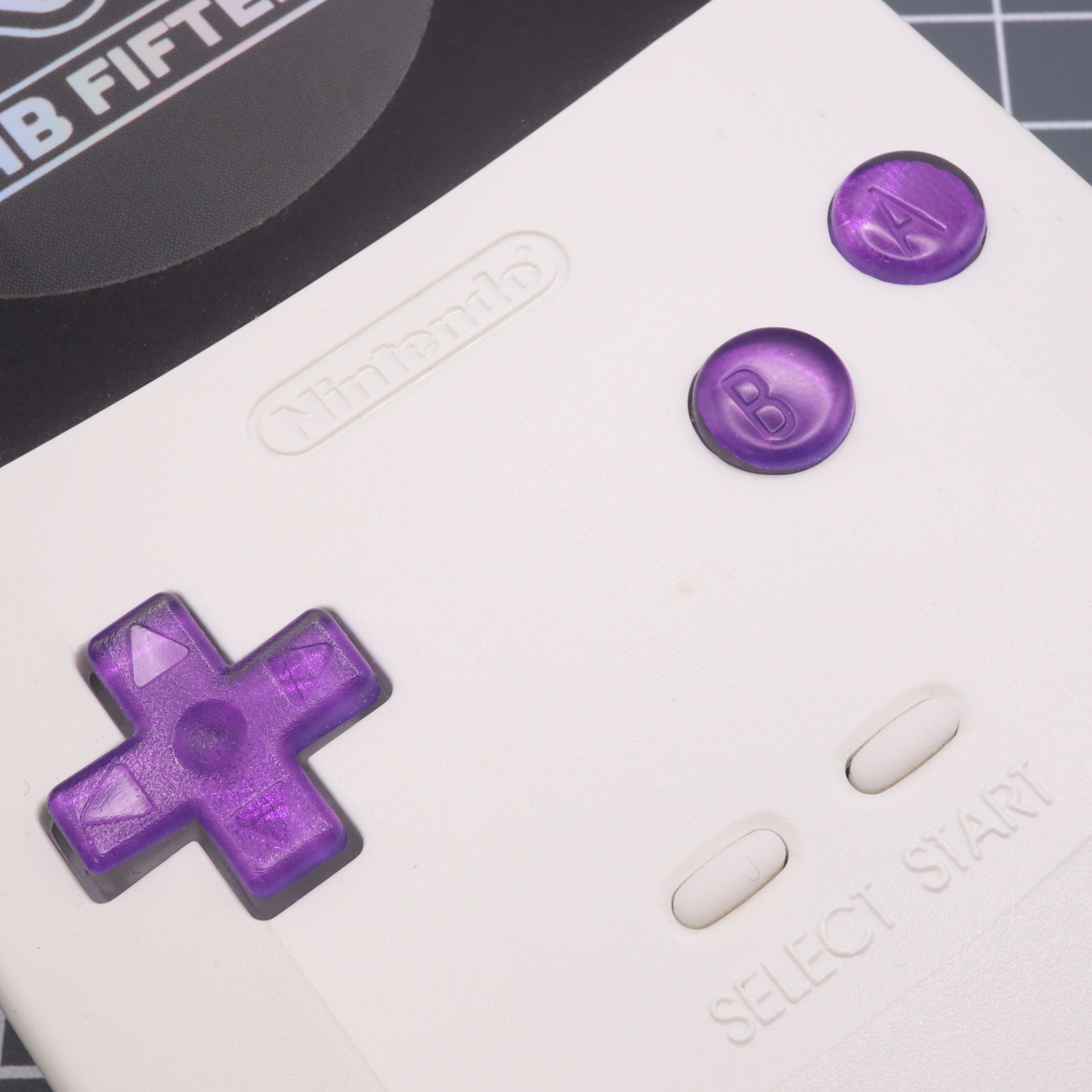Visual Gameboy Buttons Game Boy Color Custom Resin Buttons Chrome Purple - Etsy