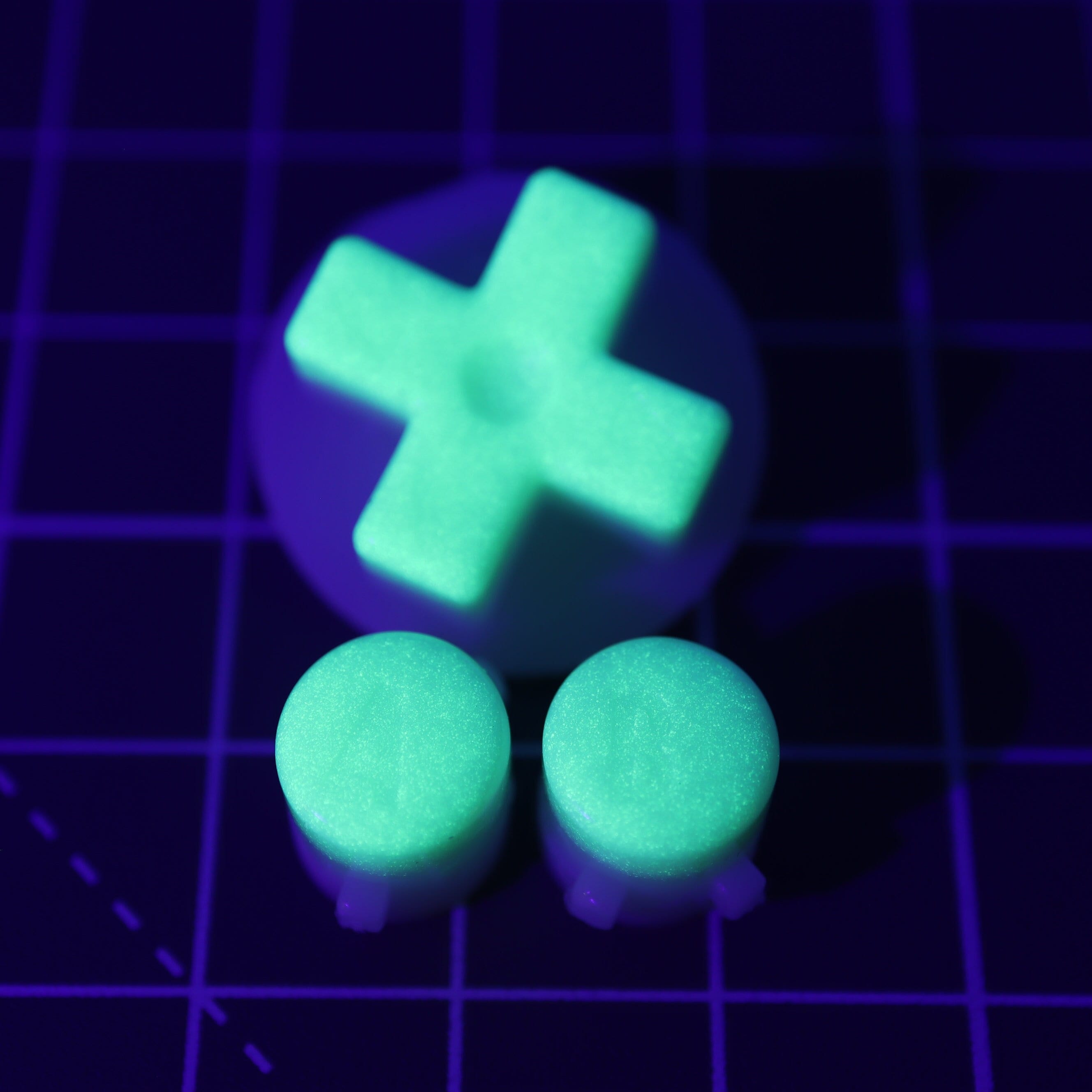 Game Boy Advance Custom Resin Buttons GITD Glow Green - Etsy