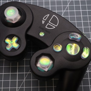 Pulsanti in resina personalizzati per Nintendo GameCube Effetto dicroico opale tramonto