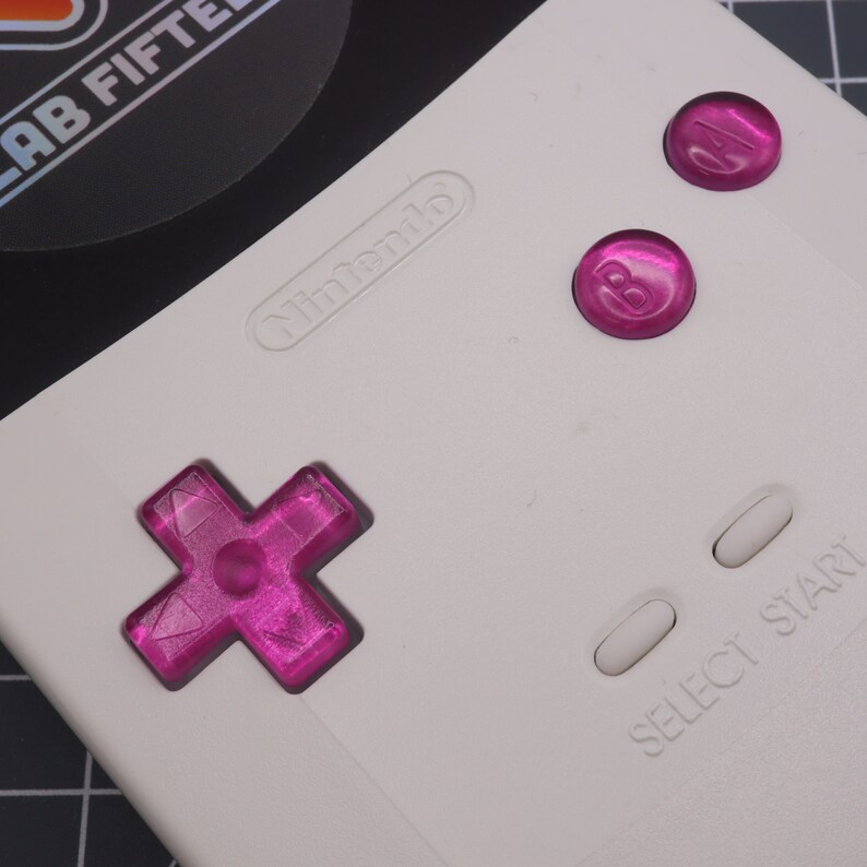 Visual Gameboy Buttons Game Boy Color Custom Resin Buttons Chrome Pink - Etsy