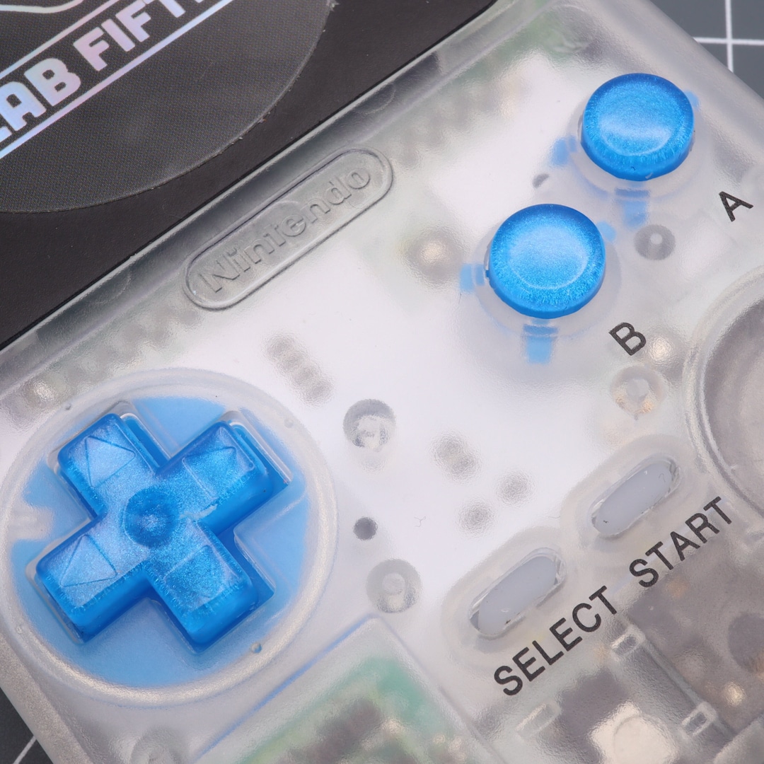 Visual Gameboy Buttons Game Boy Pocket Custom Resin Buttons Blueberry Candy - Etsy
