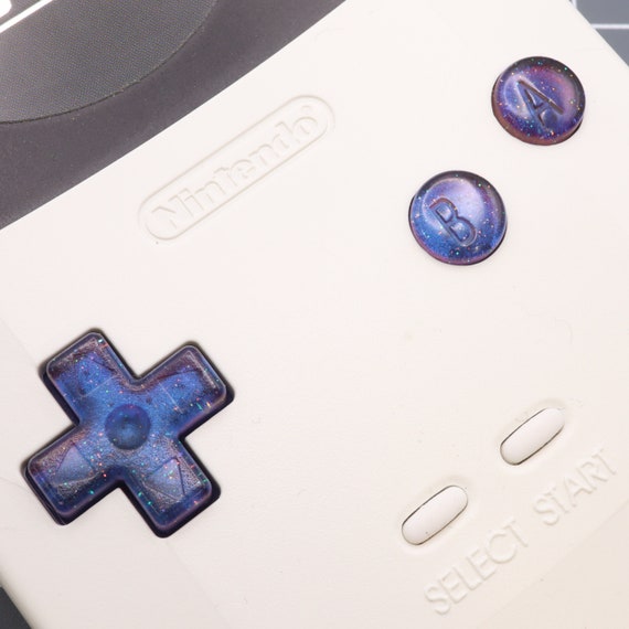 Game Boy Color Custom Resin Buttons Cosmic Blue