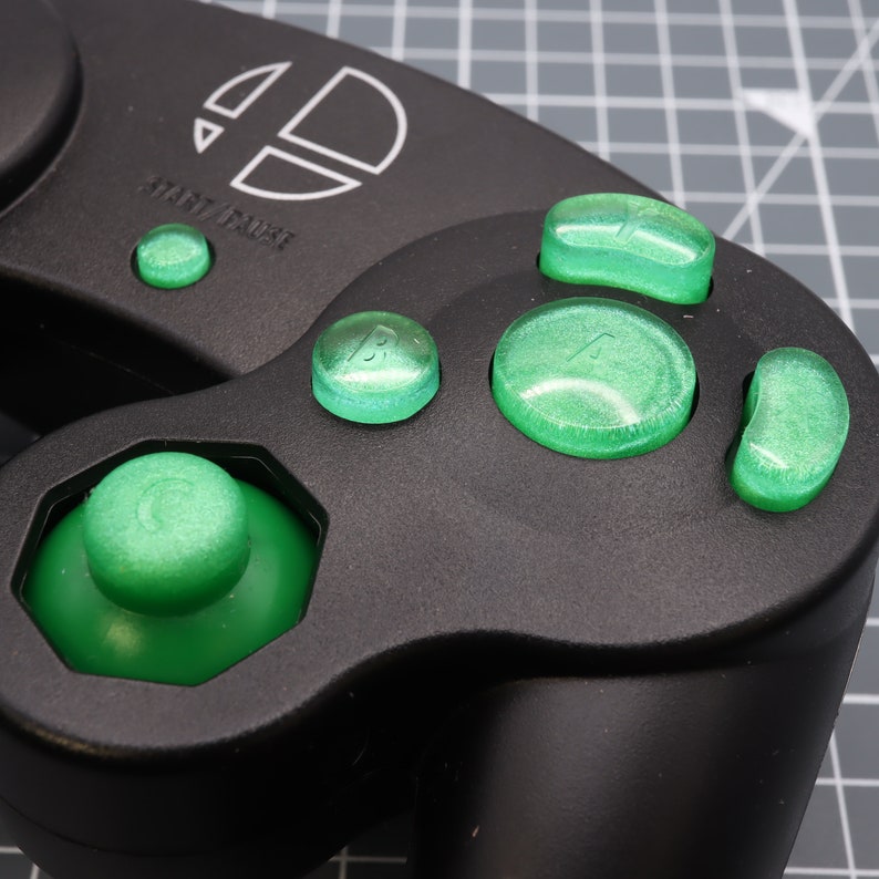 Nintendo Gamecube Custom Resin Buttons Lime Candy Green - Etsy