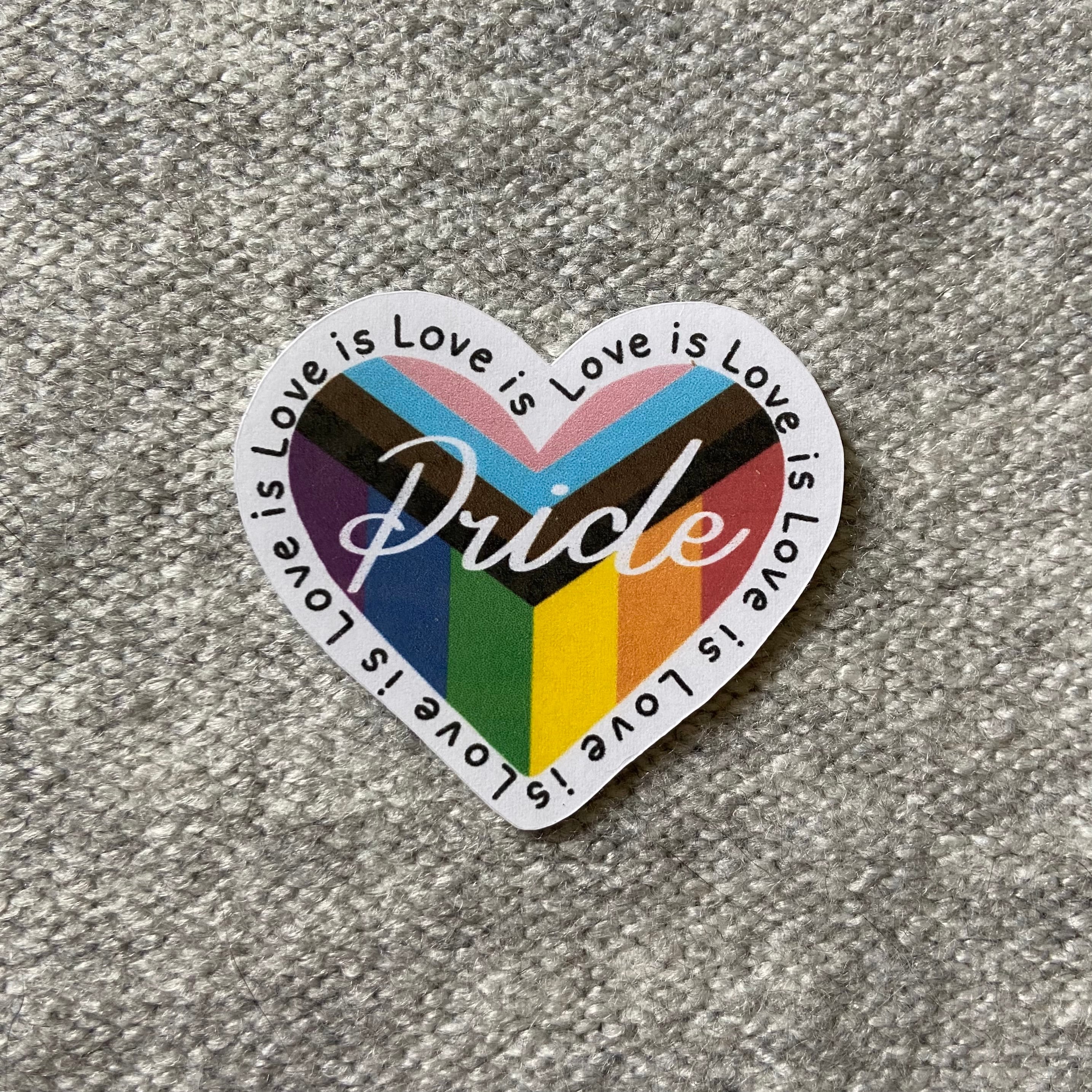Pride Love is Love Sticker Glossy Sticker Waterproof Etsy