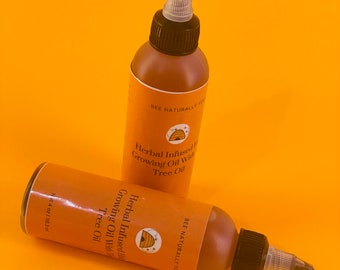 Herbal Infused Hair Growth Oil: Rosemary, Tea Tree, Castor Oil (4 OZ)