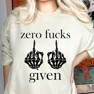 Zero Fucks Given SVG, Skeleton Hands, Digital Download