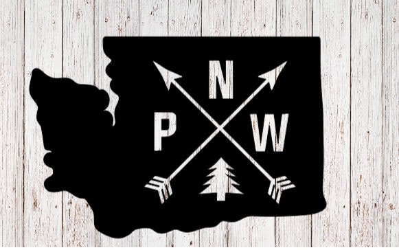 PNW Washington svg, WA, digitaal bestand, Westkust, Pacific Northwest, PNG