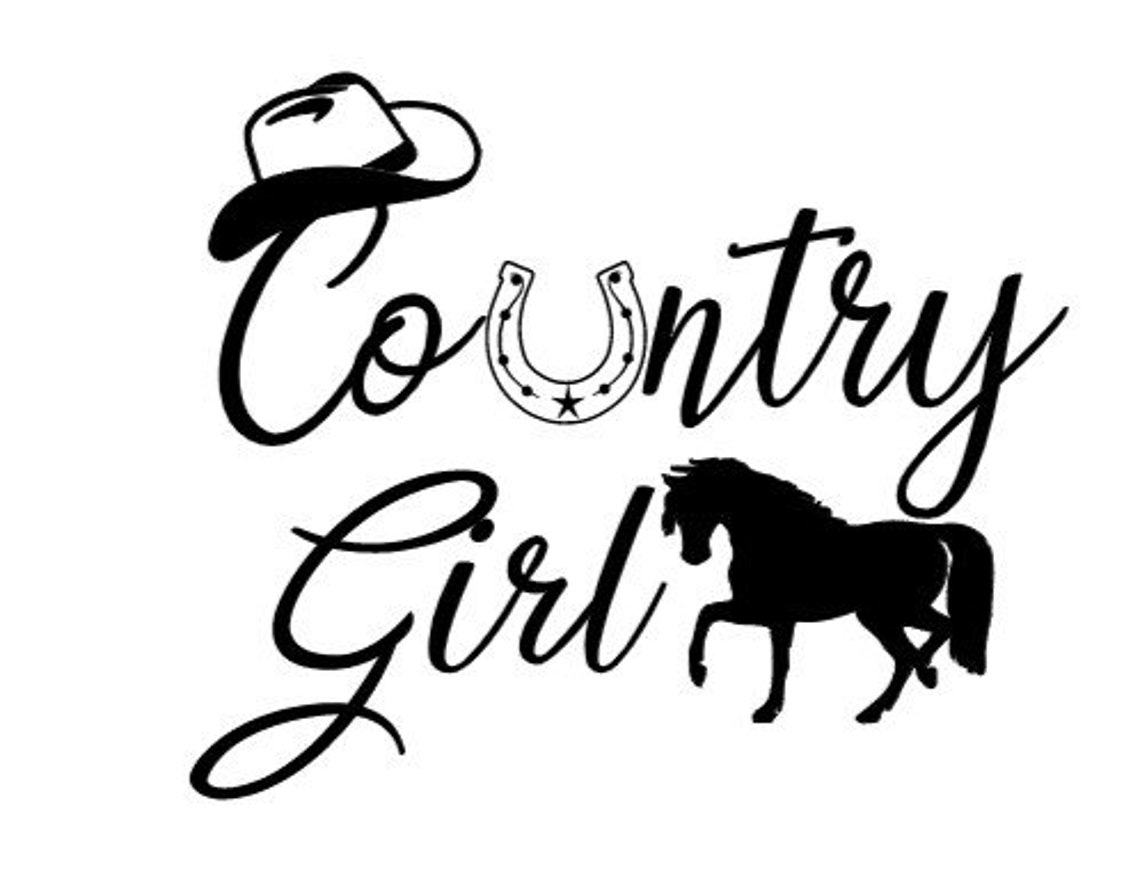 Country Girl SVG Cowgirl Western SVG Horse SVG - Etsy