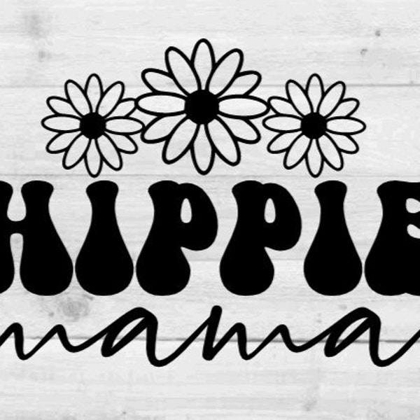 Hippie Mama SVG PNG, digital download, earthy, holistic, hippie