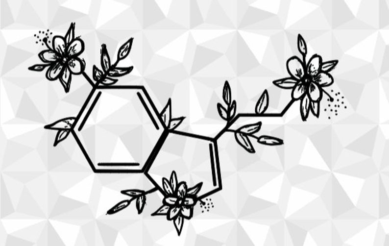 Floral Serotonin SVG PNG Etsy