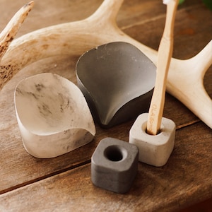 Handmade concrete soap dish