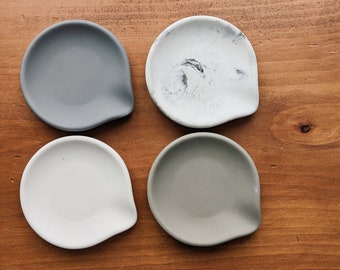 Spoon holder, kitchen, soap dish, handmade concrete tray