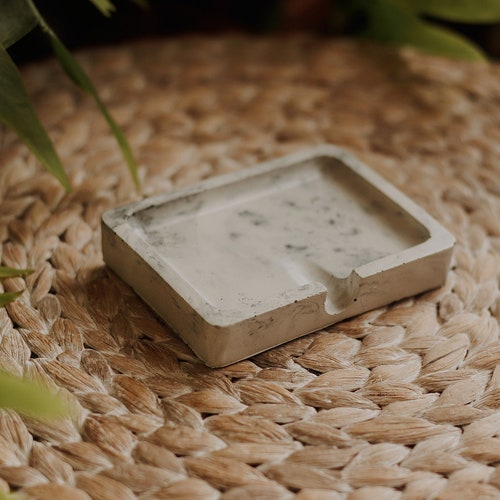 Concrete Soap Dish for Bathroom Kitchen Leaf Soap Holder Etsy