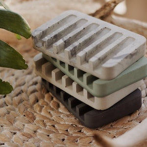 Handmade concrete soap dish