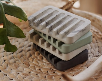 Handmade concrete soap dish