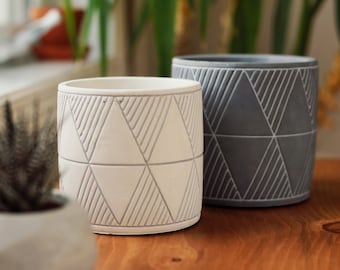 Pot en béton fait main | Pot pour plante minimaliste | Pot en ciment moderne | Pot pour succulente | Pot décoratif