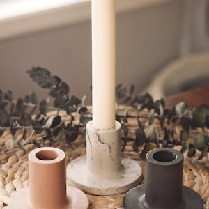 Concrete candle holder, candle holder, handmade